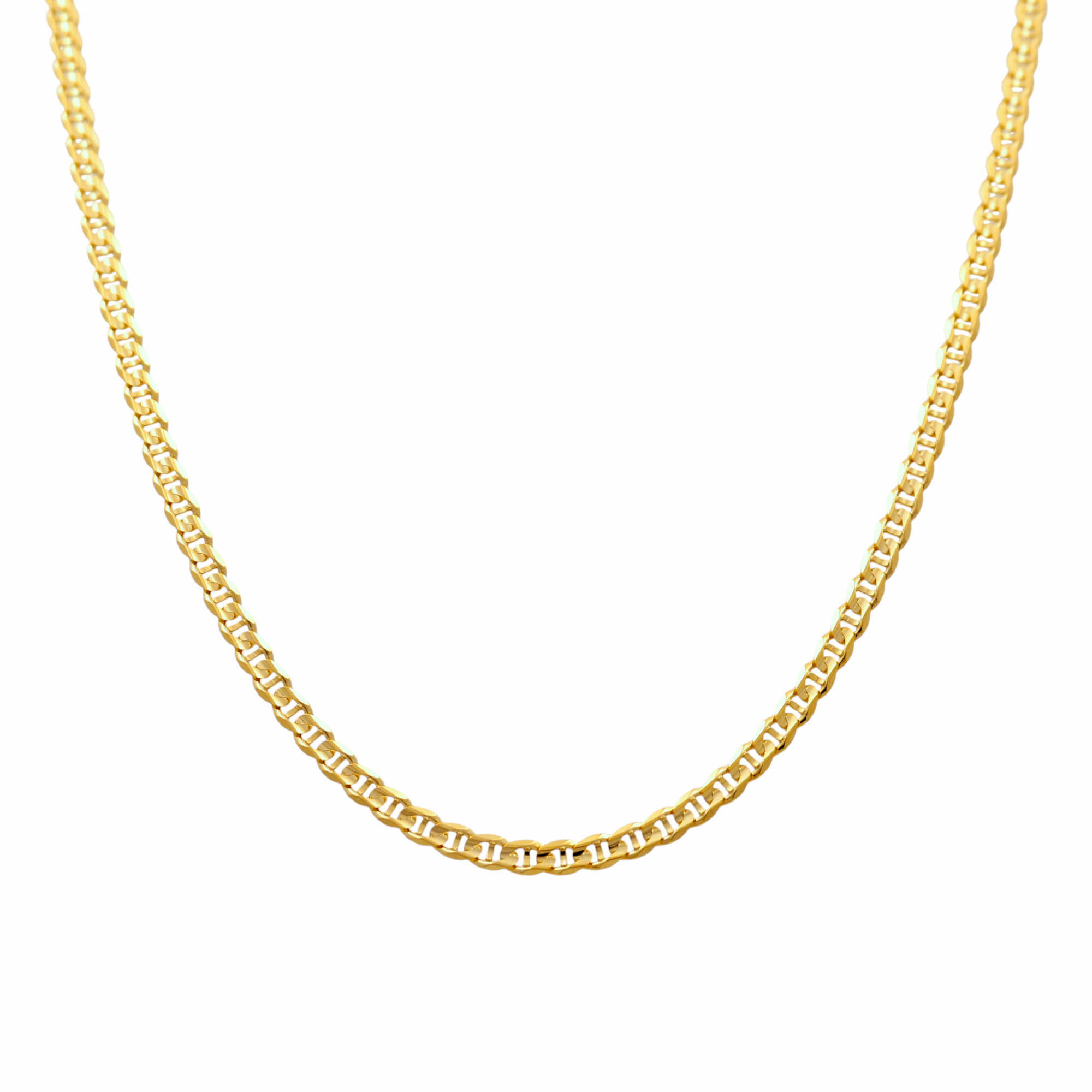 10K  Yellow Gold  Diamond Cut Marine Chain 24"