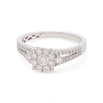 14K White Gold Round Diamond Engagement Ring with 1.40Tw  Round  Diamonds