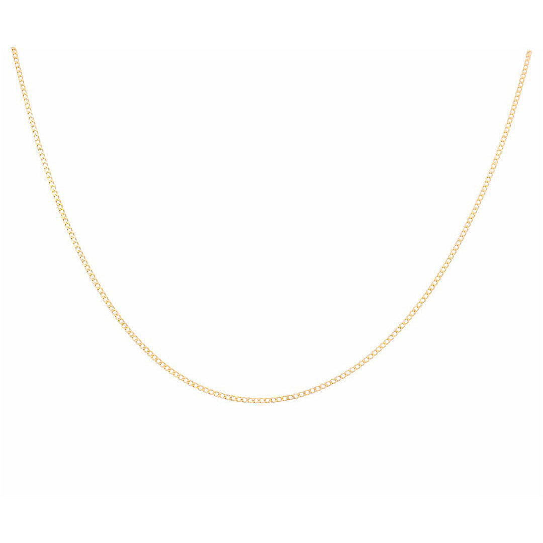 10K Yellow Gold Curb Chain 2mm, 16in, 2.5 g