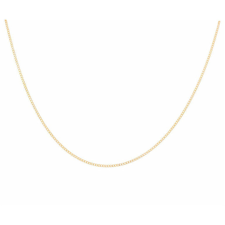 10K Yellow Gold Curb Chain 2mm, 16in, 2.5 g