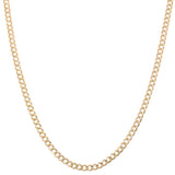 14K Yellow Gold Curb Chain 16"
