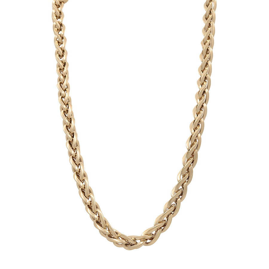 This chic Miral Jewelry 14K Yellow Gold Italian Fashion Link Necklace features an elegant oval link, showcasing the timeless appeal of Italian fashion. Indulge in the ultimate luxury with this stunning chain accessory.