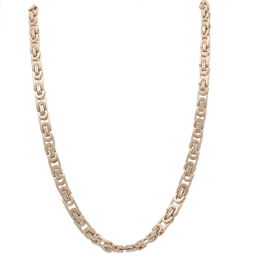 A Miral Jewelry 14K Yellow Gold Italian Fashion Link Necklace with a diamond link.