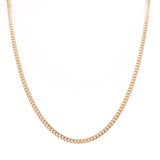 14K  Yellow Gold  Hollow Cuban Link Chain 18"