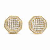 14K Yellow Gold Fashion Stub Earrings
