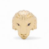 14k Yellow Gold Lion Fashion Ring