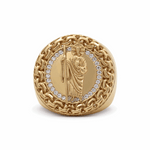 14k Yellow Gold  San Judas Fashion Ring