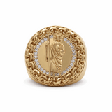 14k Yellow Gold  San Judas Fashion Ring