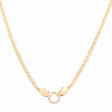 10K Yellow Gold  Two Panter Head Necklaces