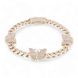 14K  Yellow Gold  Monaco with Butterflies Women's Bracelet