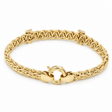10K Yellow Gold Fancy Link Bracelet – 7.5"