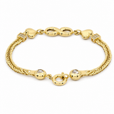 14K Yellow Gold Infinity Heart Bracelet – 7.5"