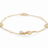 14K Yellow Gold Butterfly Women's Bracelet