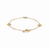 14K Yellow Gold Star Women's Bracelet
