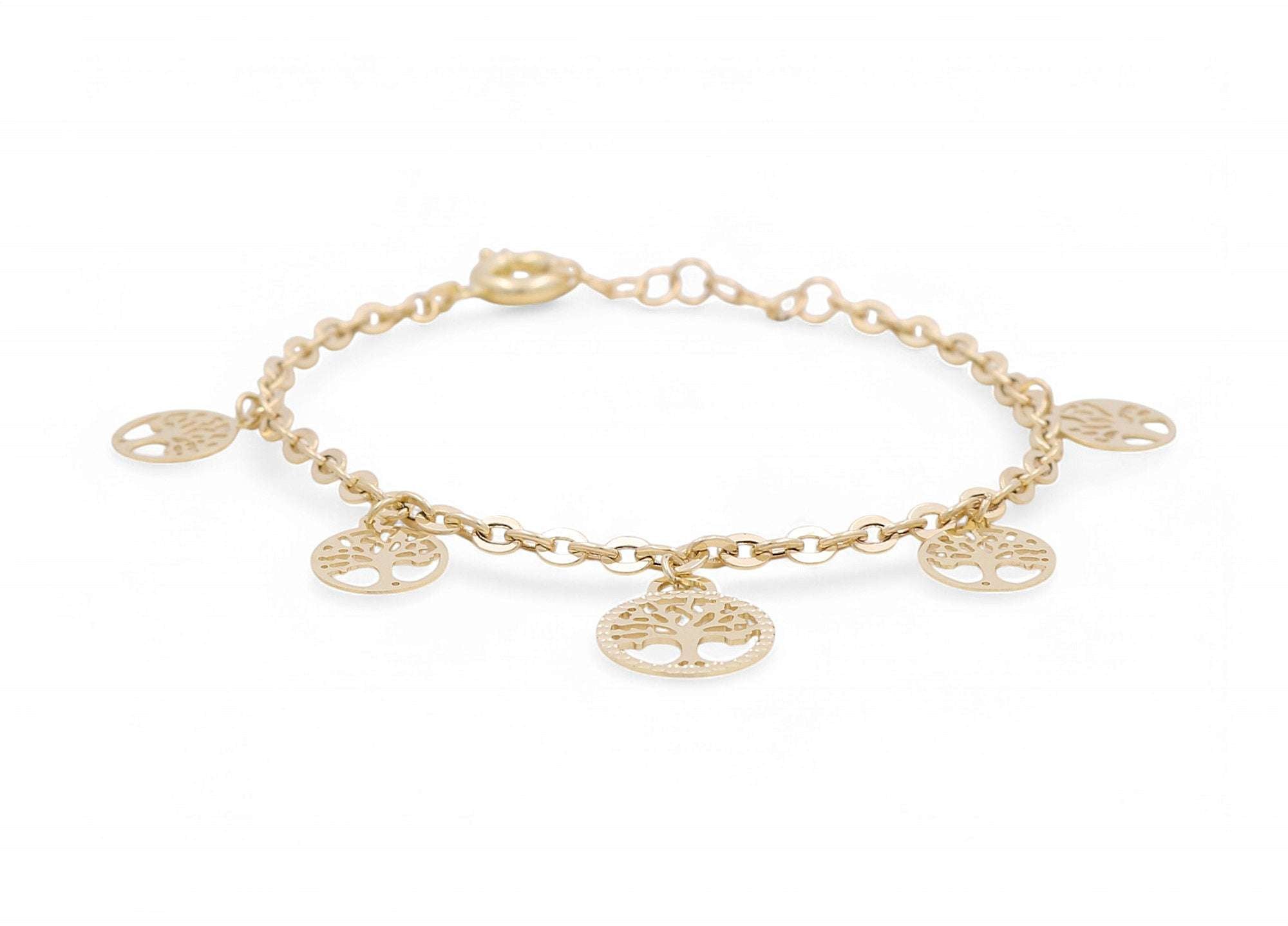 14K Yellow Gold Tree of Life Bracelet