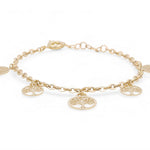 14K Yellow Gold Tree of Life Bracelet