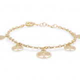 14K Yellow Gold Tree of Life Bracelet