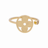 14K Yellow Gold  Flower Fashion Women's Ring