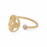 14K Yellow Gold  Flower Fashion Women's Ring