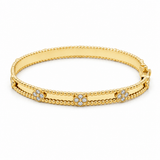 14K Yellow Gold Bangle Bracelet Women's