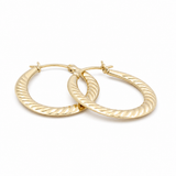 10K Yellow Gold Medium Hoop Earrings