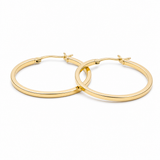 10K Yellow Gold Medium Hoop Earrings