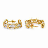 14K Yellow Gold Huggie Earrings