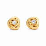 14K Yellow Gold Knot Earrings