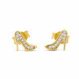 14K Yellow Gold Heels Earrings