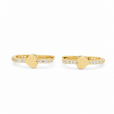 14K Yellow Gold Huggie Earrings