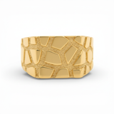 10k Yellow Gold Nugget Fashion Men's Ring
