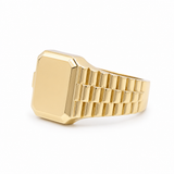 10k Yellow Gold Signet Fashion Ring Men's