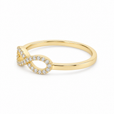 14K Yellow Gold Infiniti With Cz Fashion Women's Ring