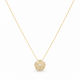 14k Yellow Gold Flower Necklaces 17"