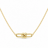 14K Yellow Necklaces With Cz Women's Necklace 17"