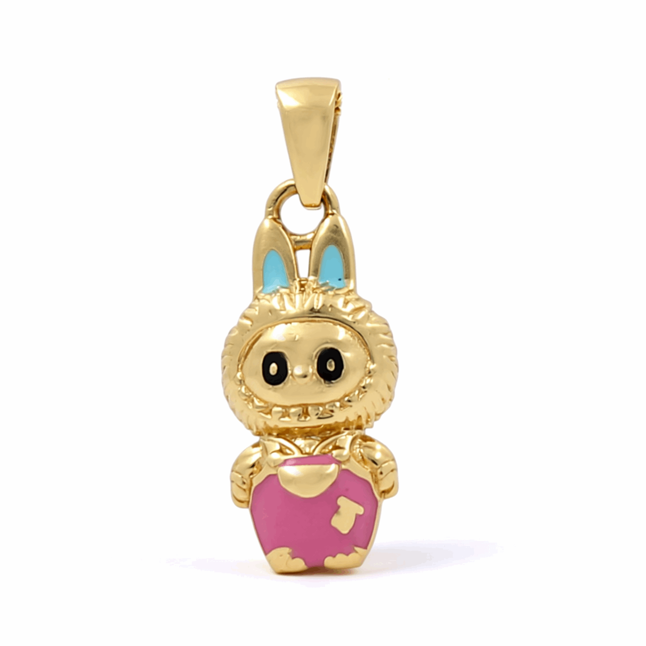 10K Yellow Gold Labubu Pendant