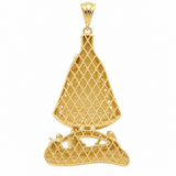 14K Yellow Gold Virgen De la Caridad Del Cobre With Cz Pendant – 5.2 g