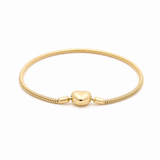 14K Yellow Gold Charms Bracelet Women's