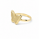 10K Yellow Gold Butterfly Fashion Women's Ring
