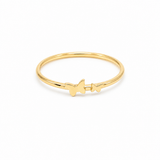 10K Yellow Gold Butterfly Fashion Women's Ring