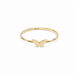 10K Yellow Gold Butterfly Fashion Women's Ring
