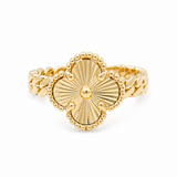 10K Yellow Gold Clover Fashion  Women's Ring