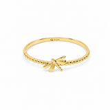 10K Yellow Gold Dragonfly Fashion Women's Ring