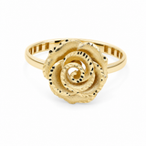 10K Yellow Gold Flower Fashion Women's Ring