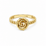 10K Yellow Gold Flower Fashion Women's Ring