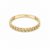 10K Yellow Gold Links Fashion Women's Ring