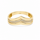 10K Yellow Gold Fashion With CZ Women's Ring