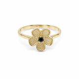 10K Yellow Gold Flower Fashion Women's Ring