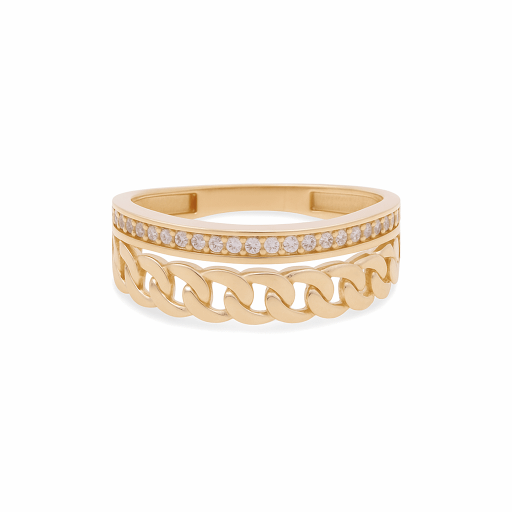 10K Yellow Gold   Fashion with Cz Women's Ring