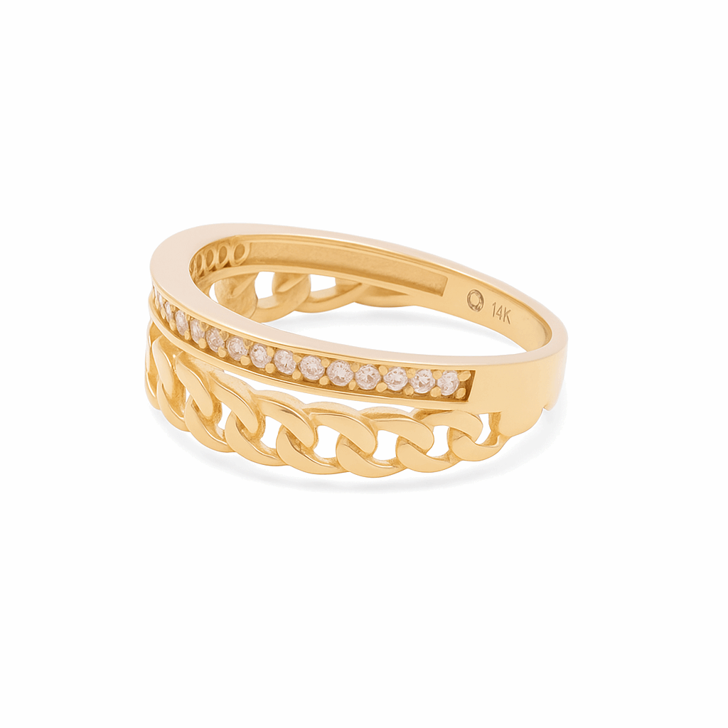 10K Yellow Gold   Fashion with Cz Women's Ring